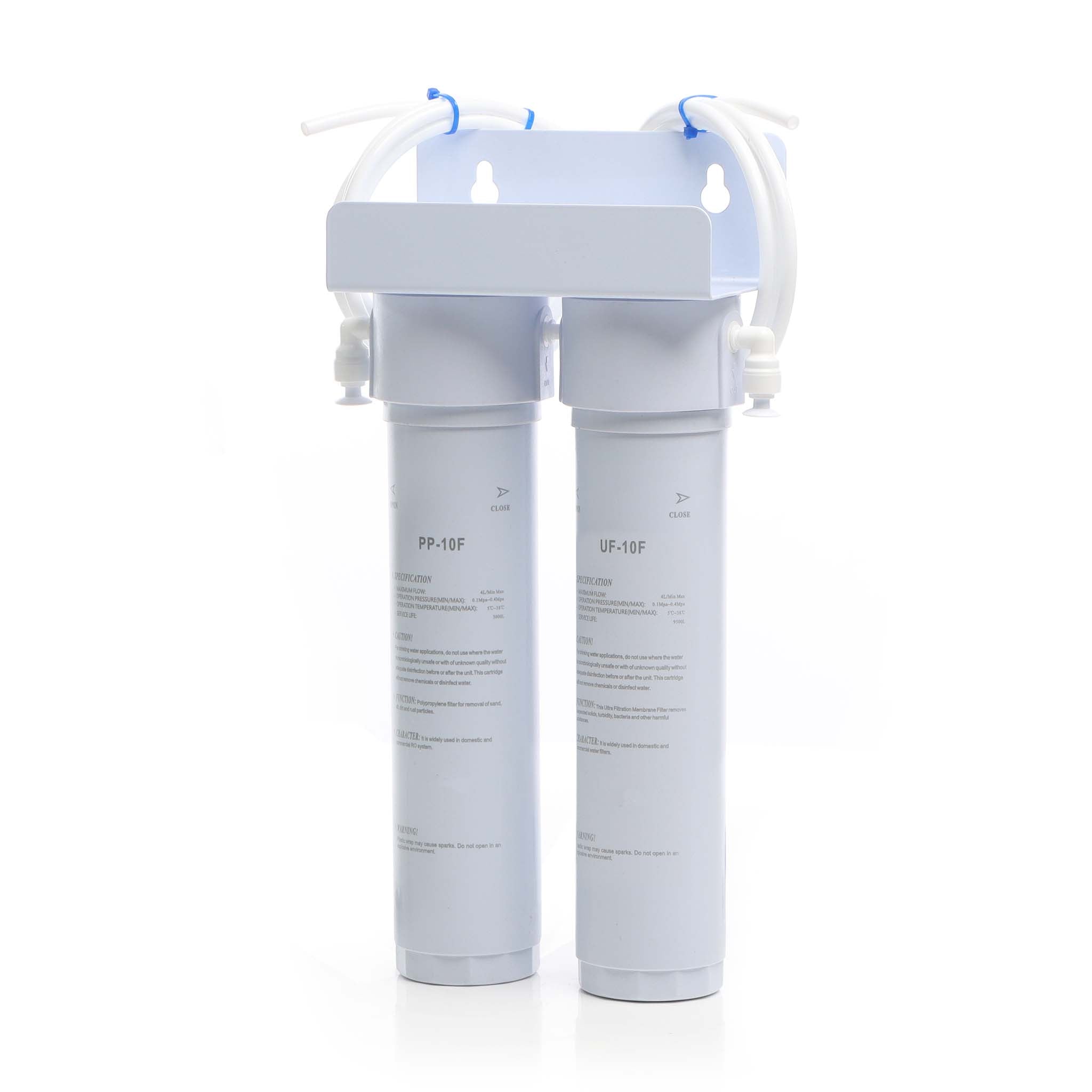 Naturewater Filtro acqua NW-2-PPUF, Sistema di filtrazione a 2 livelli con cartucce, montaggio a parete