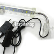 Trade Shop - Lampada Clip 22 Led Bordo Illuminazione Per Acquario Esterna Luce Bianca Blu 10w -