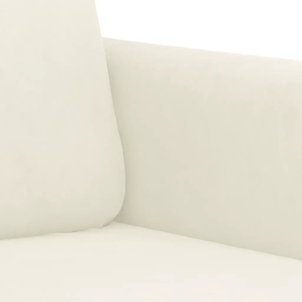 Set di Divani 3 pz Crema in Velluto 3201942