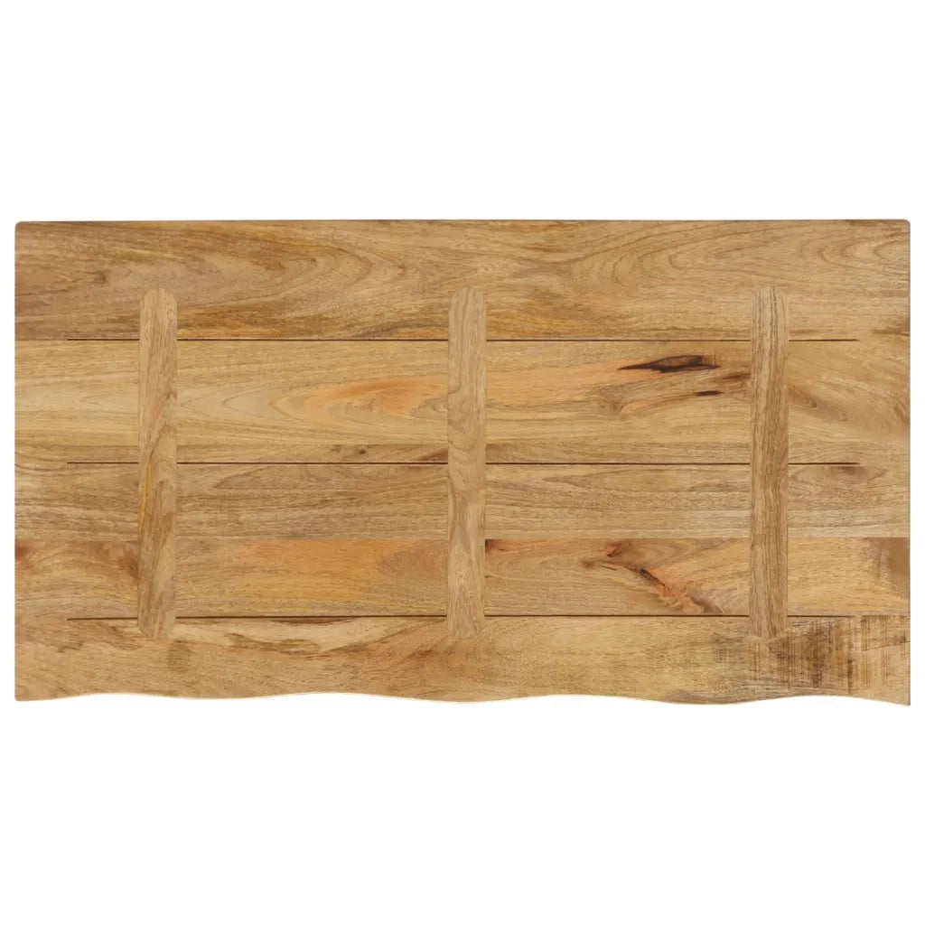 vidaXL Piano Tavolo 120x60x3,8 cm Bordi Vivi Legno di Mango Grezzo