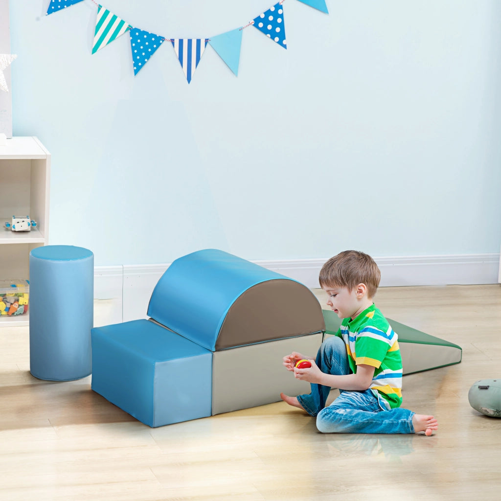 Blocchi Morbidi Bambini ¨C zephmum ¨C Marrone Cachi Blu Verde Celeste