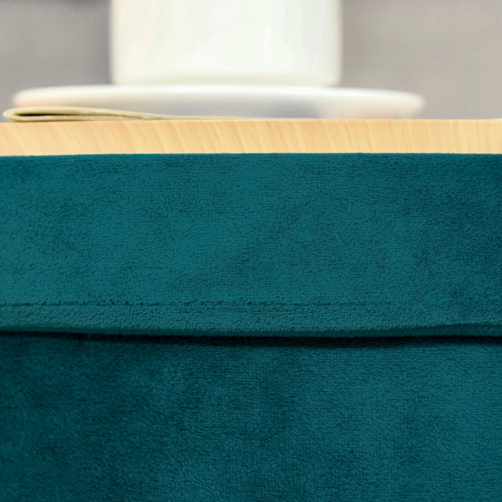 Pouf Poggiapiedi Ø36x45 cm in Velluto  Verde