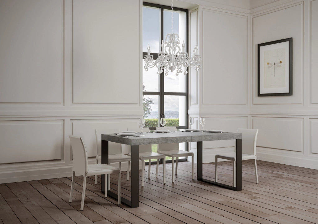 Tavolo Allungabile 160-264x90x77 cm Tecno Cemento