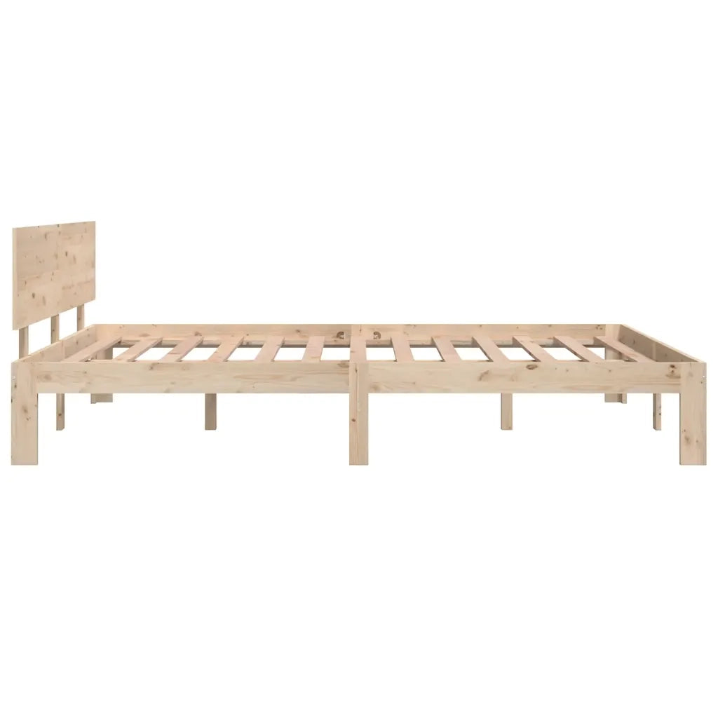 Letto matrimoniale | Letto per adulti | Giroletto in Legno Massello di Pino 140x200 cm