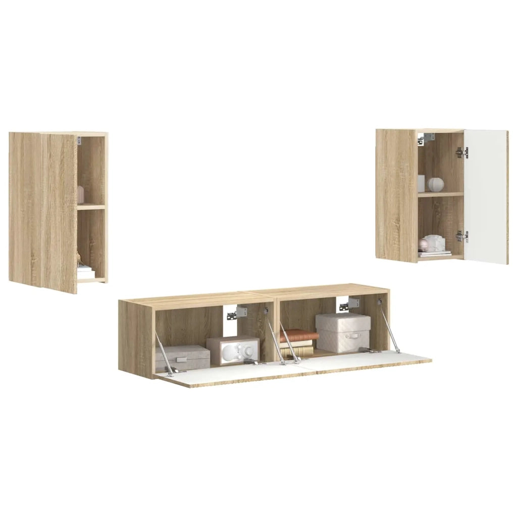 Set mobile TV 4 pcs Rovere Sonoma Legno multistrato 3409152