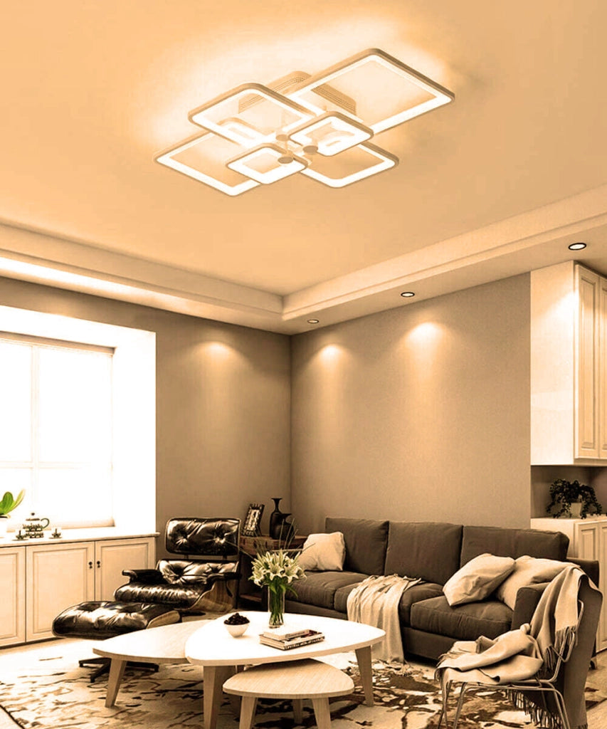 Lampadario Plafoniera Illuminazione a Led Stile Moderno da 70W Luce Per Soffitto Luce Bianca Fredda 6500K