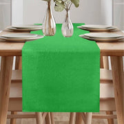 Tavolo da pranzo in stile rustico, lavabile, tavolo da pranzo con aspetto di lino, impermeabile all'acqua, tavolo da pranzo per sala da pranzo, festa, decorazione di vacanza (verde erba, 40 x 240 cm)
