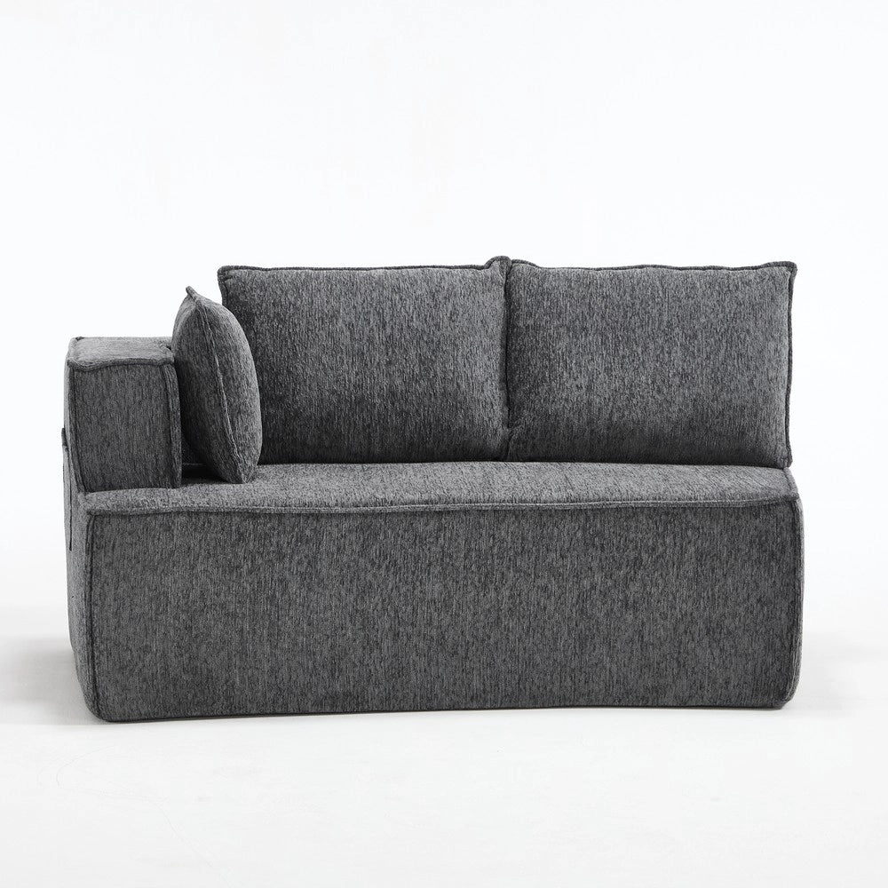 Divano 2 posti ¨C Minimal ¨C grigio scuro velluto imbottito