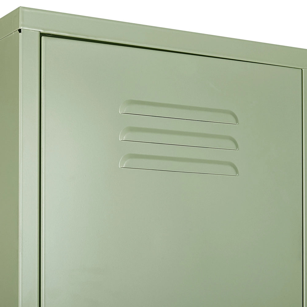 Armadietto mobile contenitore Armadietto In Metallo Verde Con 5 Ripiani E Binario Moderno Home Office