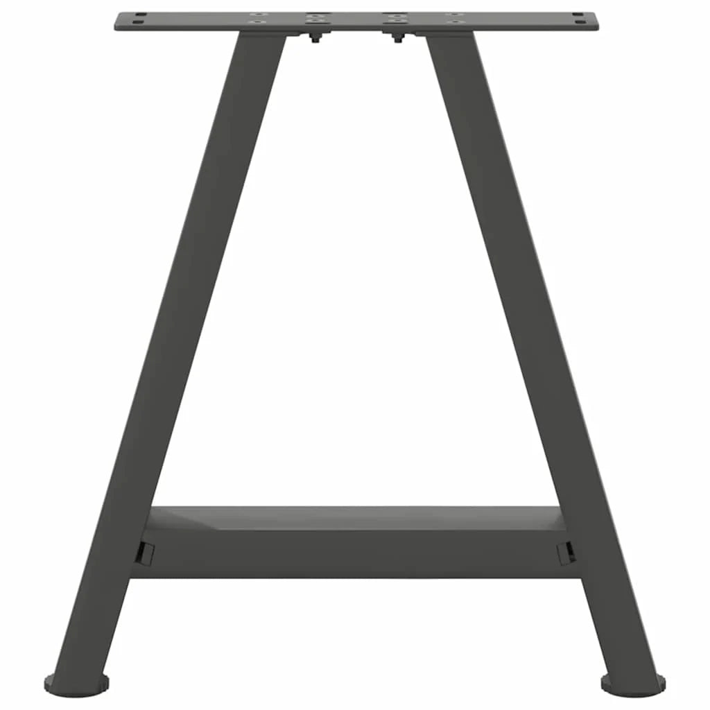 Set di 2 gambe per tavolino da caffè a forma di A 50 x 42 x 43 cm finitura moderna stabile acciaio antracite 02_0057114