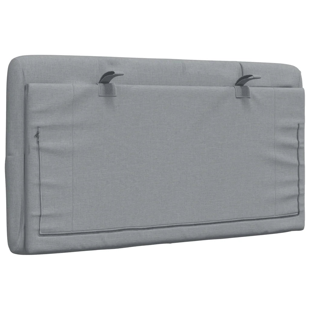 Cuscino Testiera Grigio Chiaro 90 cm in Tessuto CFW4821341