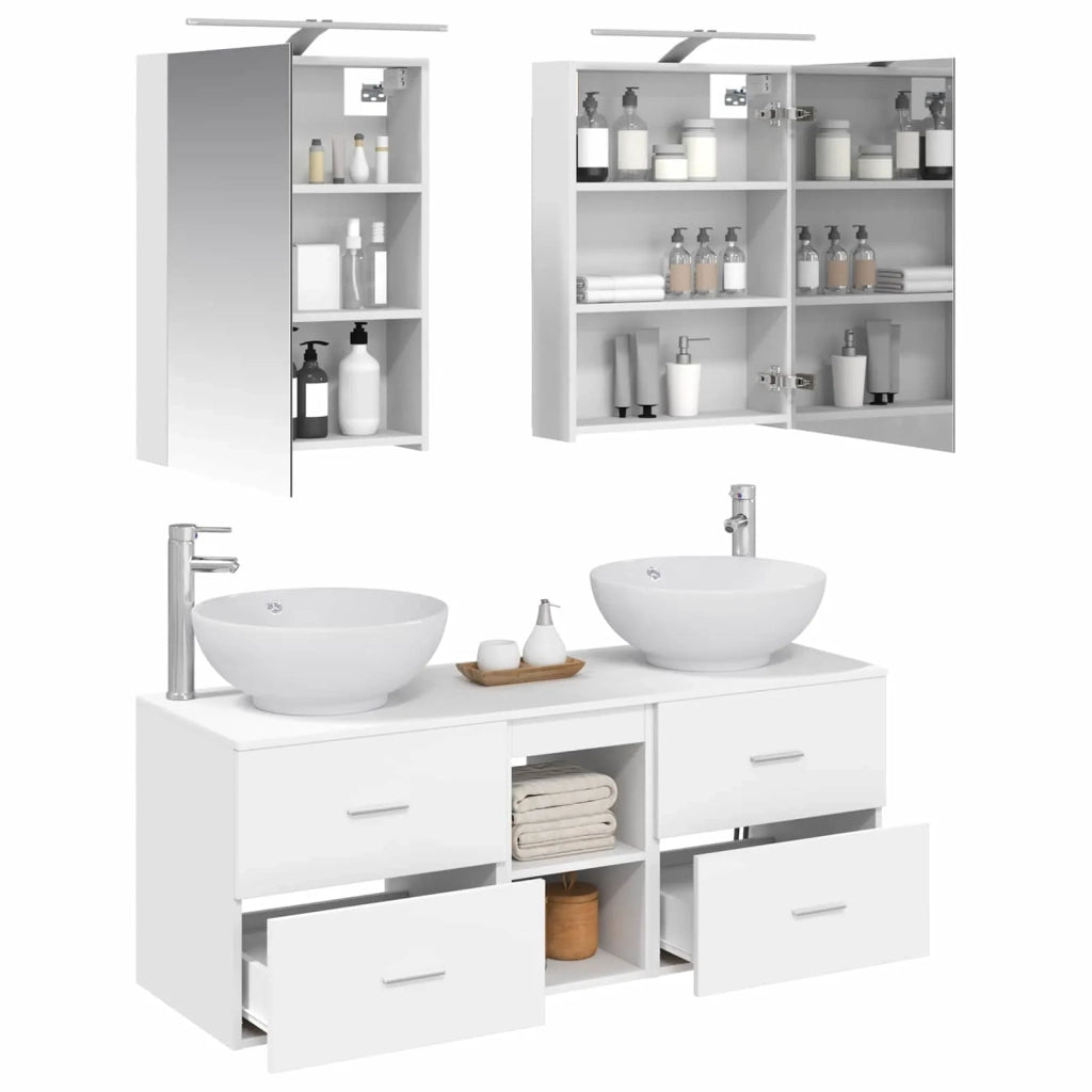 Set di mobili per il bagno 5 pcs Bianco 3406951