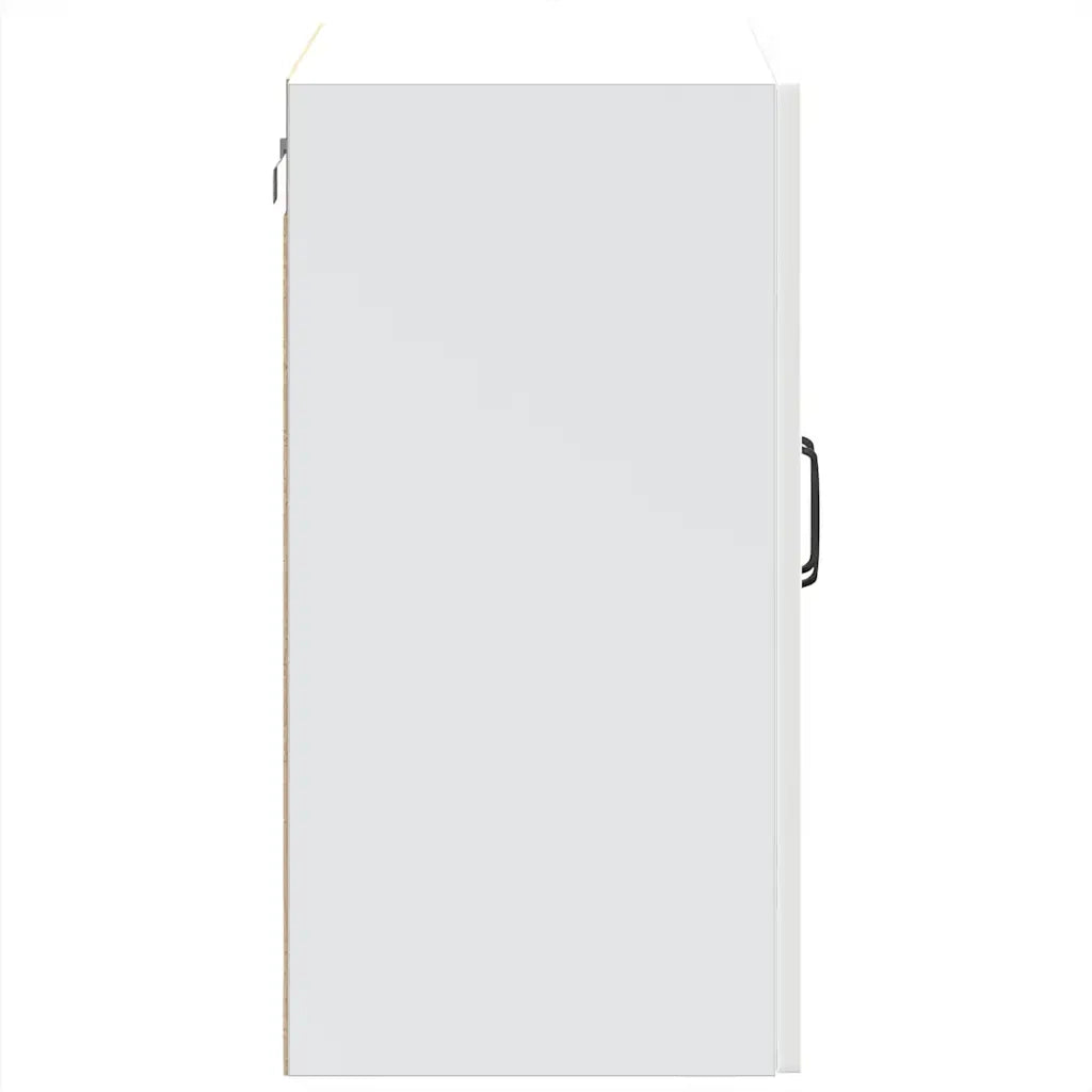 vidaXL Pensile da Cucina con Porta in Vetro Kalmar Bianco Lucido