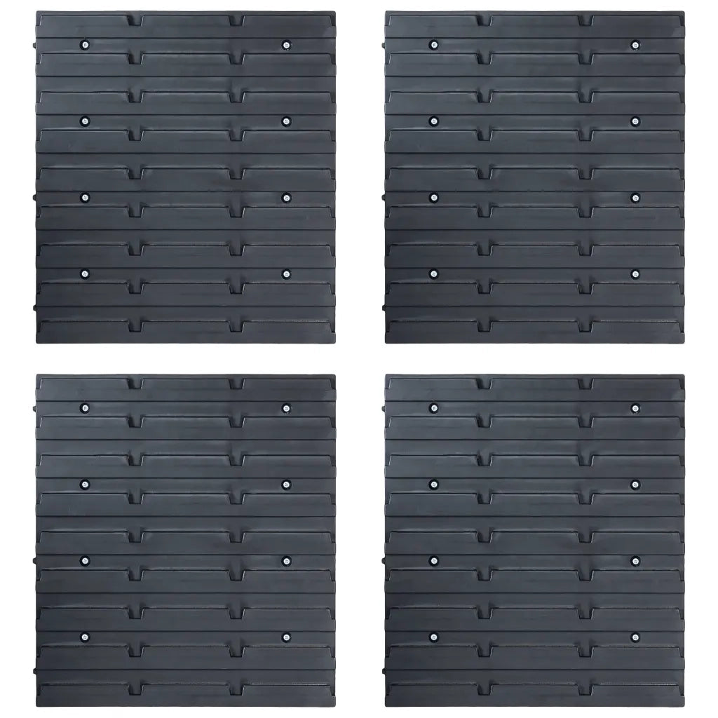 Kit Contenitori 29 pz con Pannelli a Parete Rosso e Nero CFW2234250