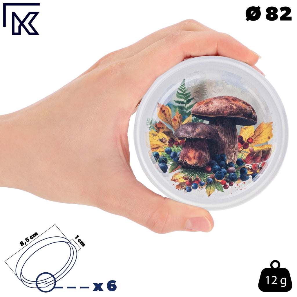 KADAX 50x Jar Caps Fi 82 Tappi per Barattoli Coperchi Conserva