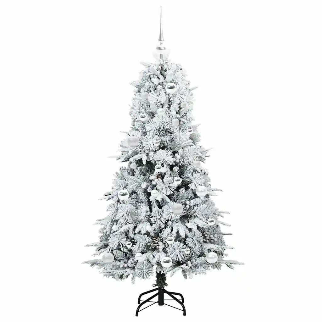 Albero di Natale | Decorazioni natalizie Artificiale con Rami Pieghevoli Bianco 150 cm