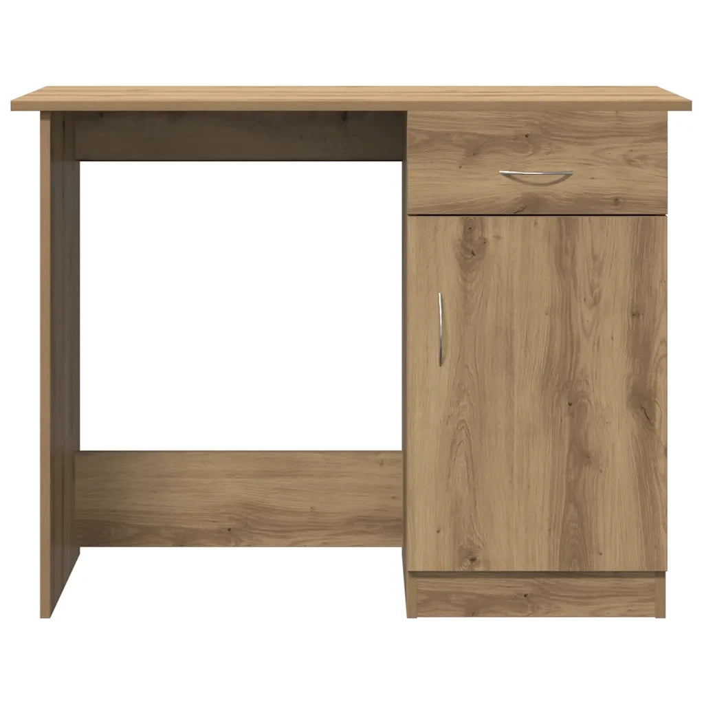 Scrivania | Tavolo da Ufficio Rovere Artigianale 100x50x76 cm in Legno Multistrato