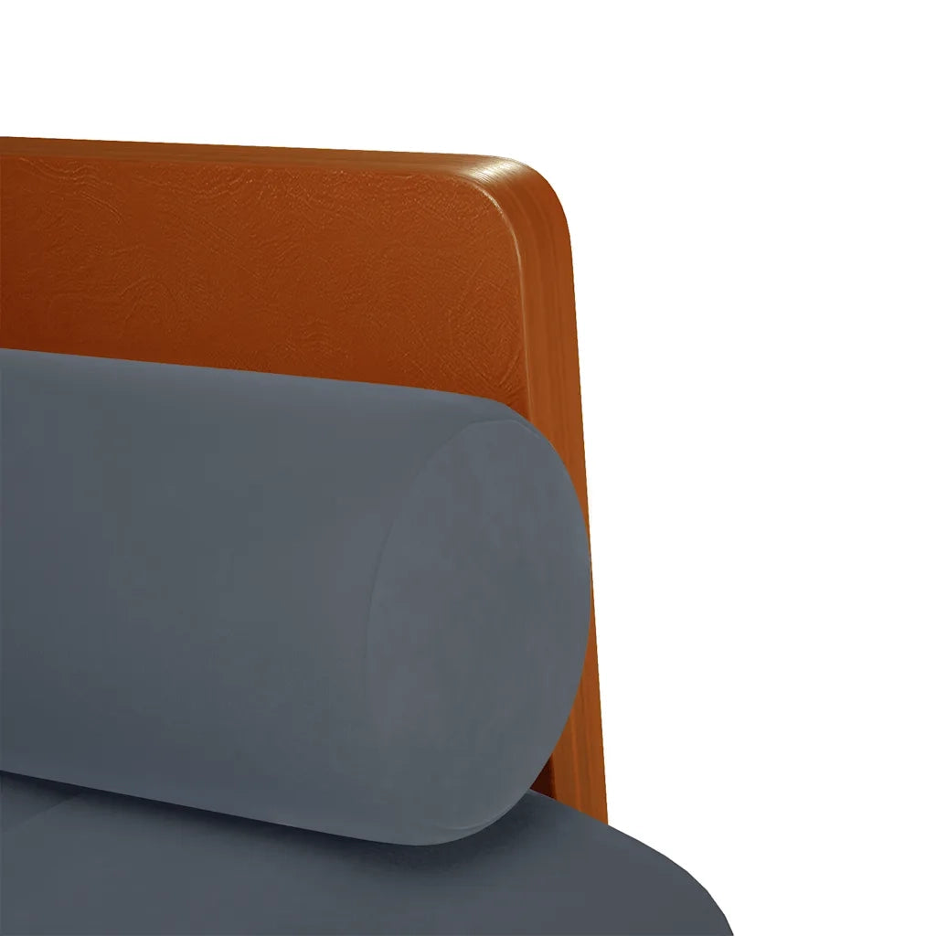 vidaXL Divano Divanetto con Cuscini Bolster Grigio Scuro 110 cm