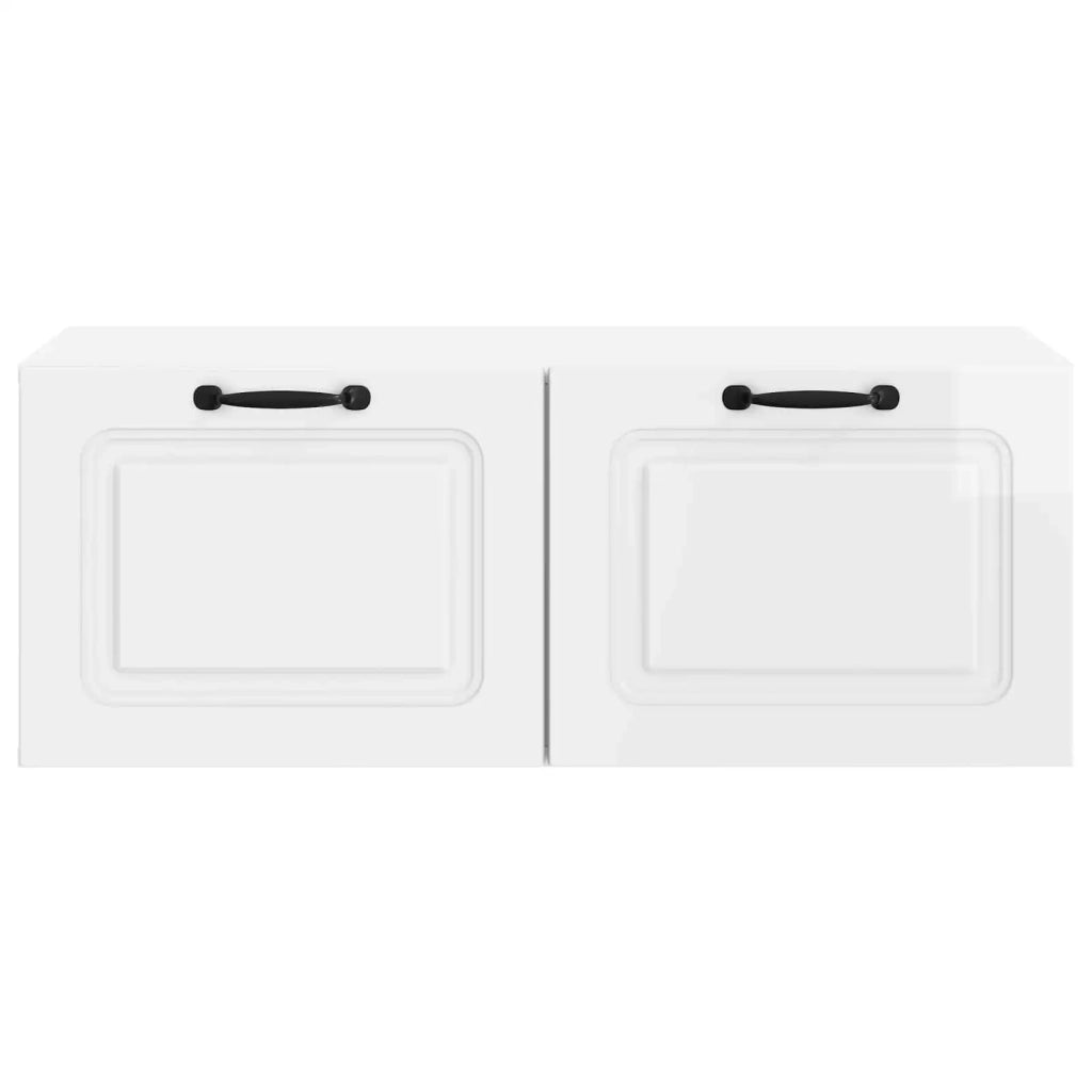 Mobile Porta TV da Muro Bianco Lucido 78,5 x 41 x 30 cm 899369