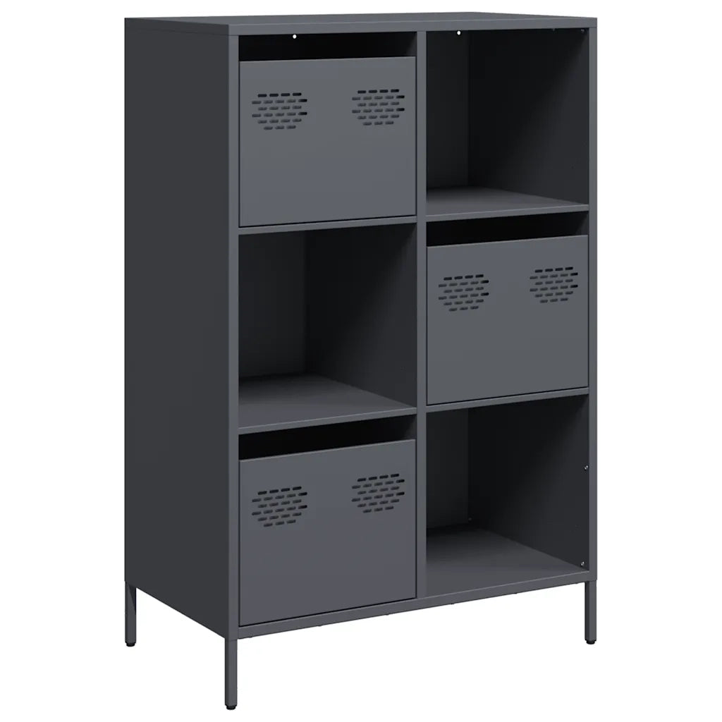 Credenza Antracite 68x39x103,5 cm Acciaio