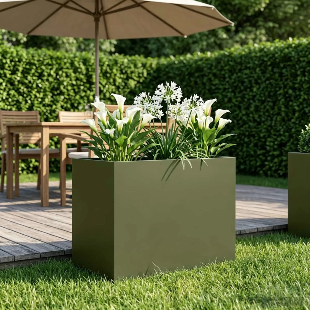 Vaso da giardino Verde Oliva 60 x 40 x 50 cm 8005700