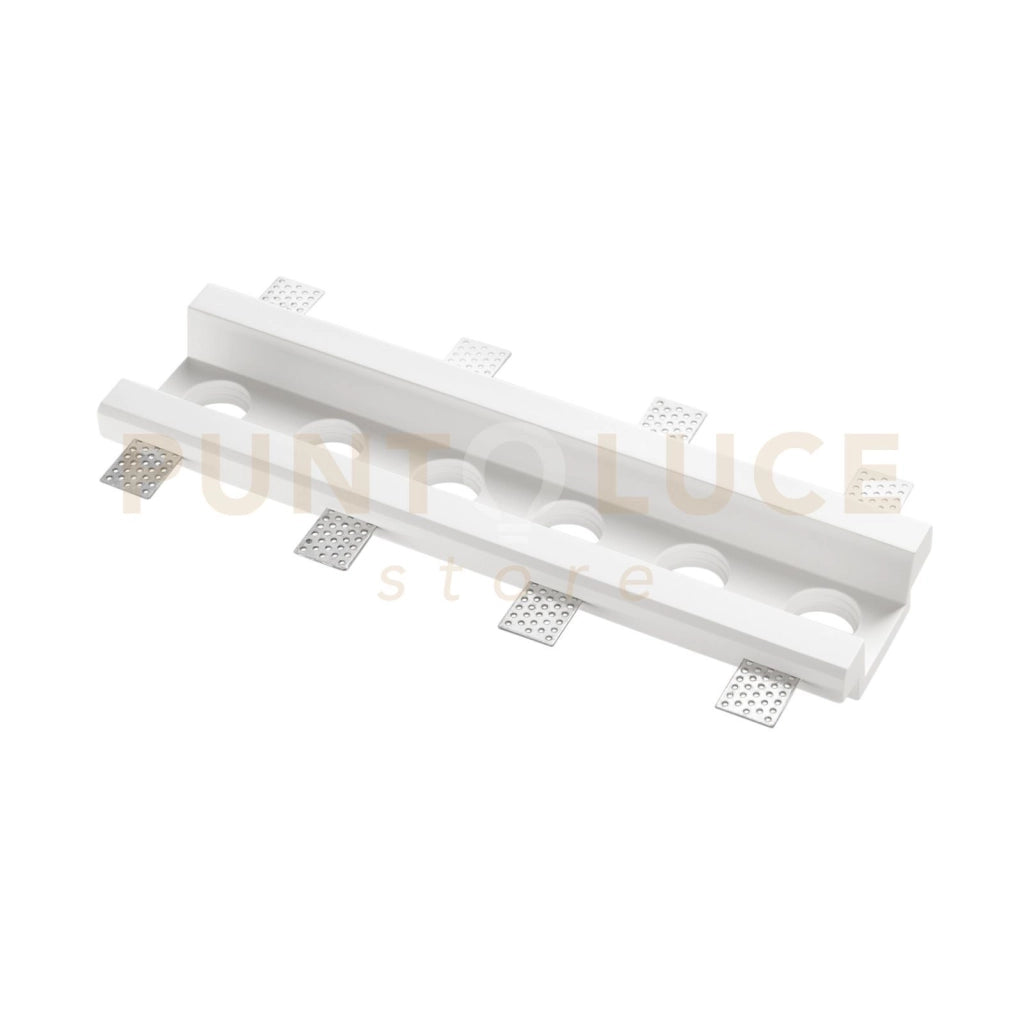SISTEMA COMPONIBILE DA INCASSO SKILIFT BIANCO 6 LUCI ATTACCO GU10 MINI 40X11X4,5CM