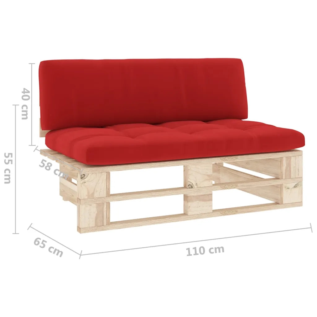 Divano Centrale Giardino su Pallet in Legno di Pino Impregnato 3066535