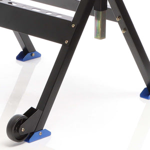 Banco saldatura pieghevole max 150 kg, carrello regolabile in altezza 735-860 mm, inclinabile fino a 90°