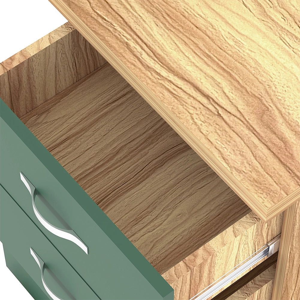Cassettiera per Cucina Mobile Mobiletto 4 Cassetti in Legno Colore Verde