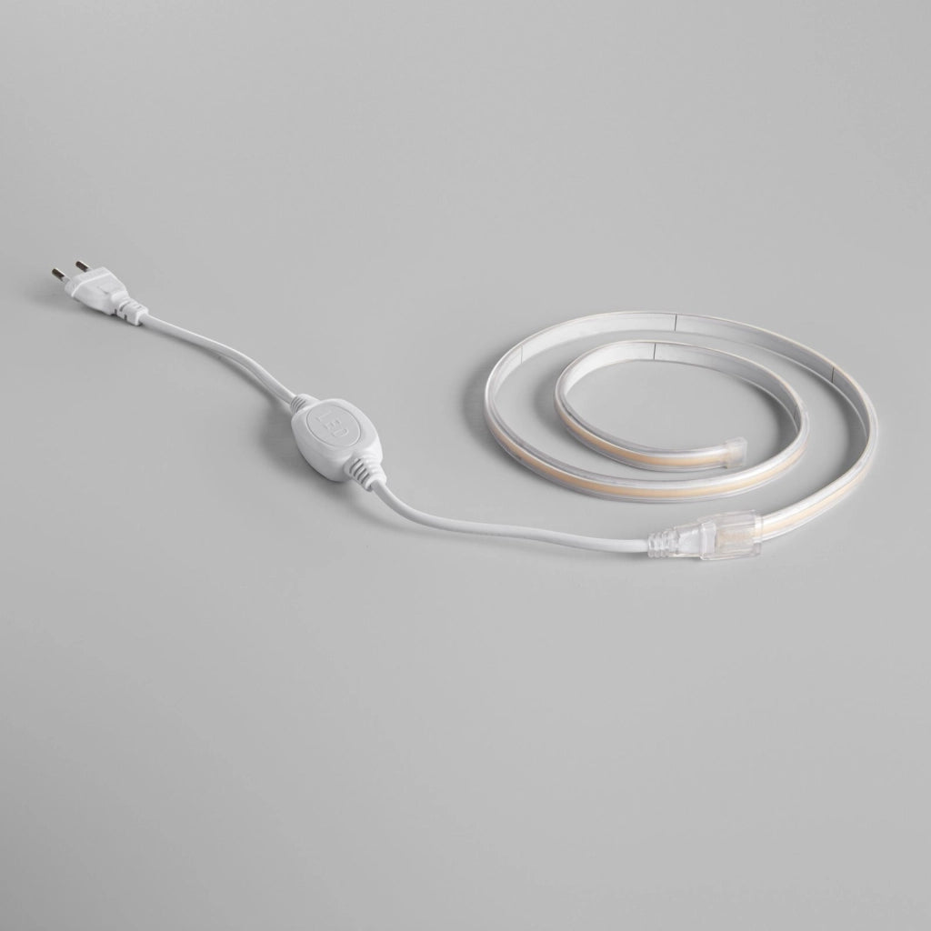 STRIP LED COB 220V 12W 920LM PER MT 6500K IP54 ROTOLO DA 20MT