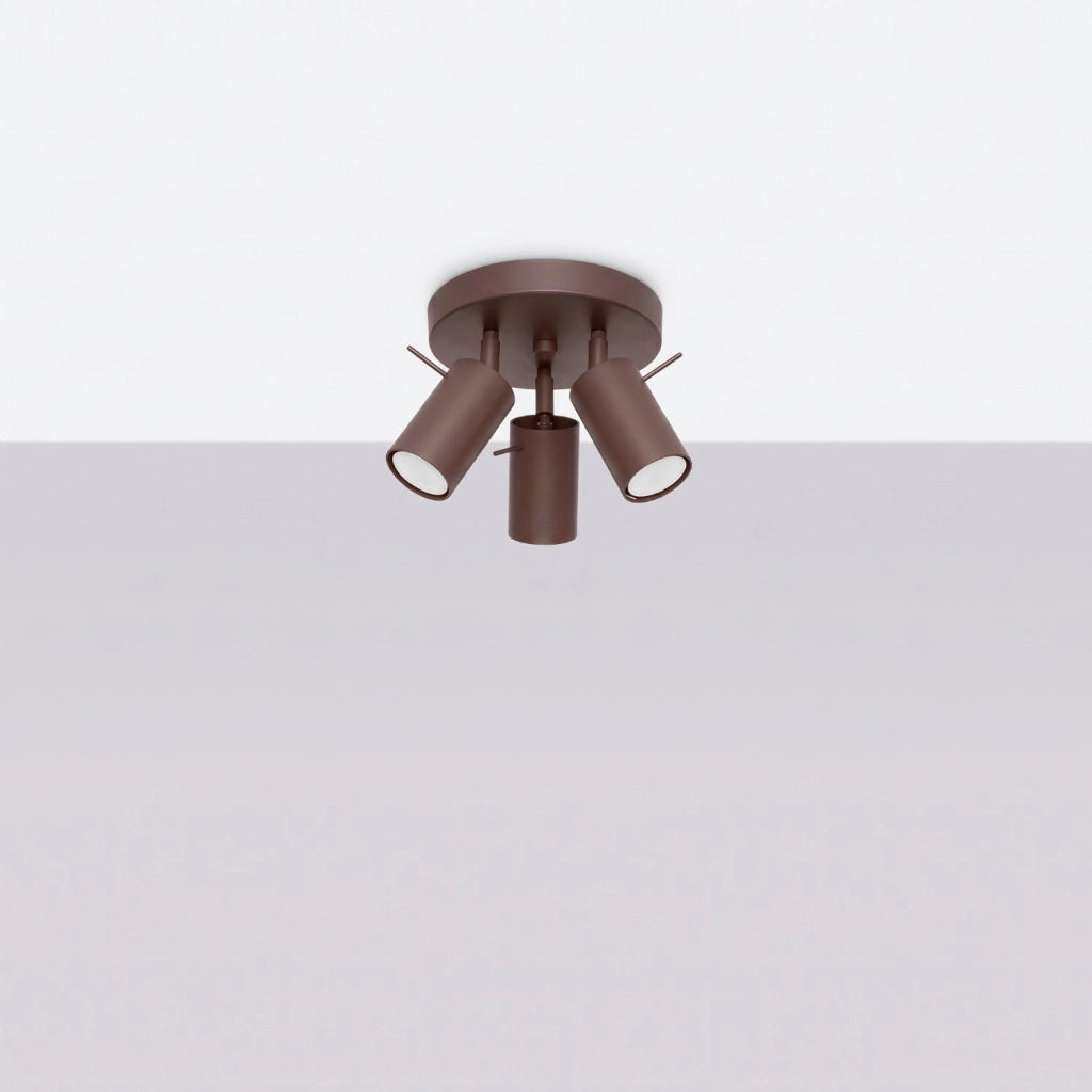 Plafoniera RING 3P marrone