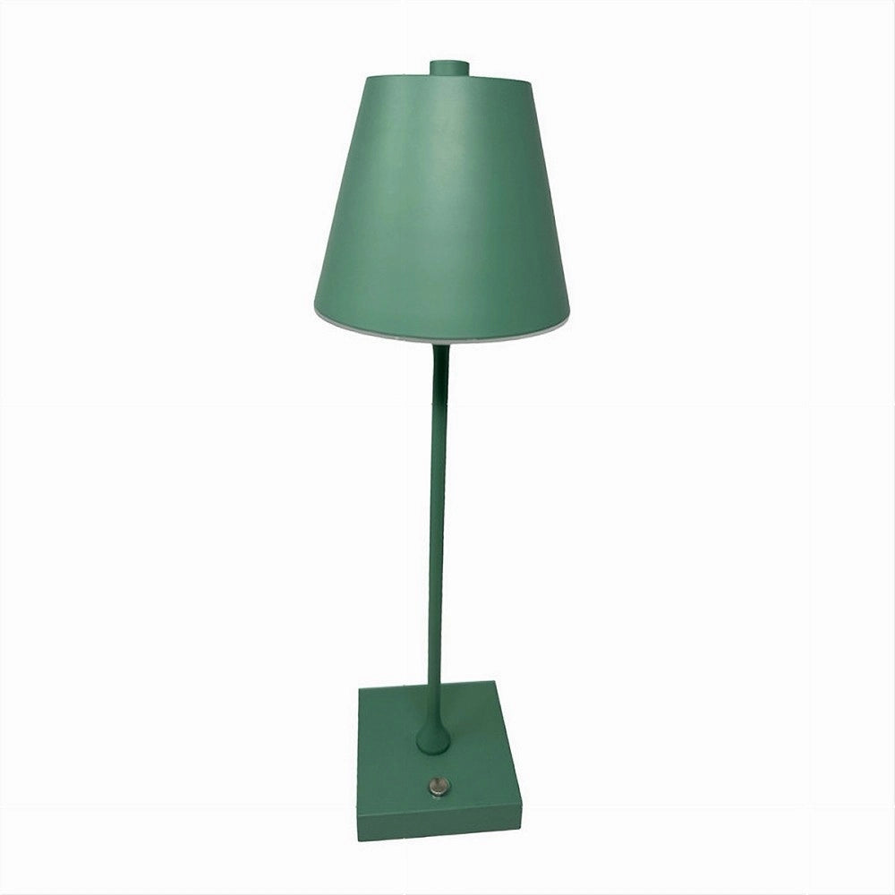 Trade Shop - Lampada Tavolo Ricaricabile Usb 10 Watt 3 Colorazione Di Luce Vari Colori D27-3c - Verde