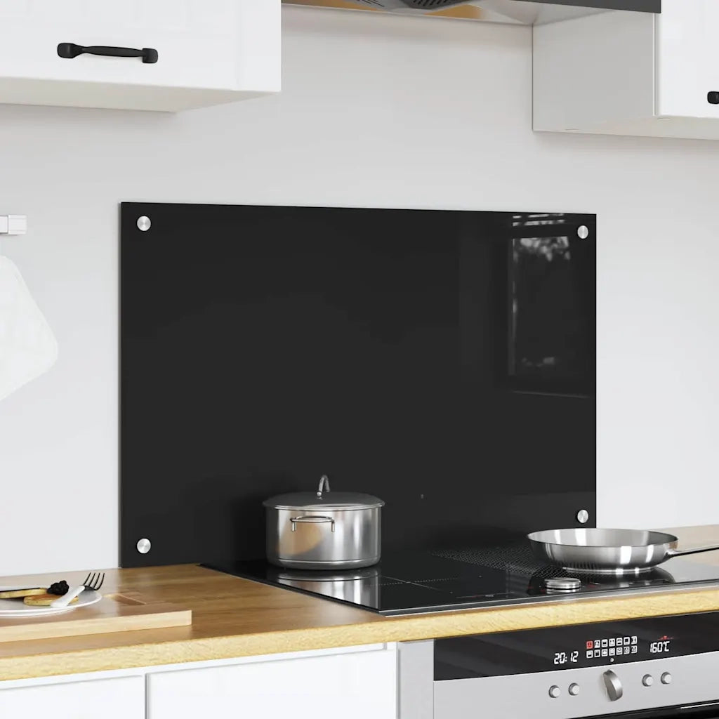 Schienale da cucina Nero 80 x 50 cm vetro temperato CFW2763455