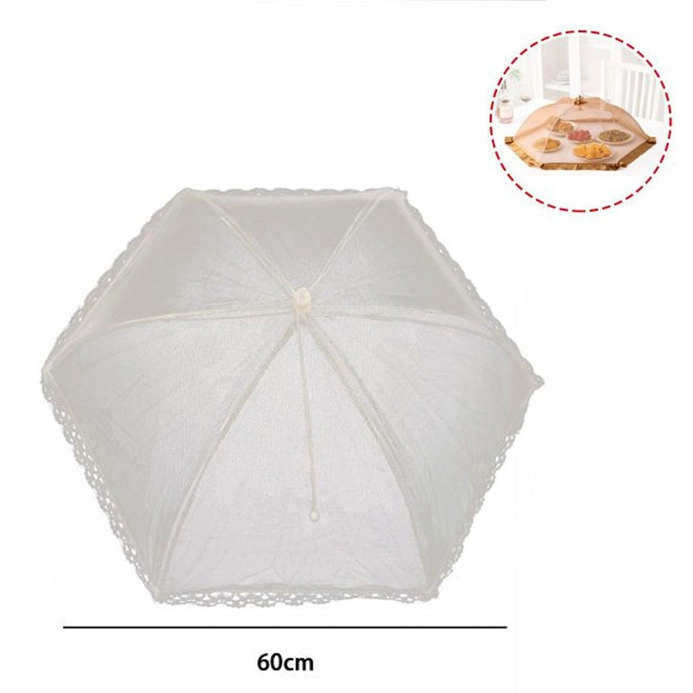 Trade Shop - 2pz Copertura Pieghevole Tenda A Rete Anti Polvere Insetti Per Alimentari 60 Cm -