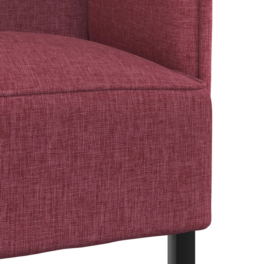 Divano Alto Rosso Vino 109x56x121 cm Tessuto