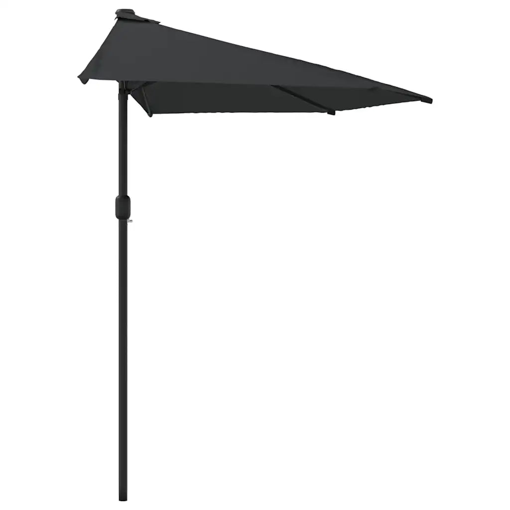 Ombrellone Balcone Palo in Alluminio Nero 270x135x245cm a MetÃ  cod mxl 24762