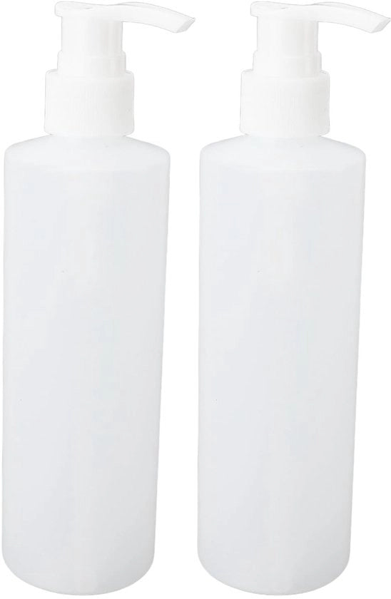 Dispensatori di plastica riutilizzabili - 2 pezzi - per olio per massaggi/lotion - materiale duraturo