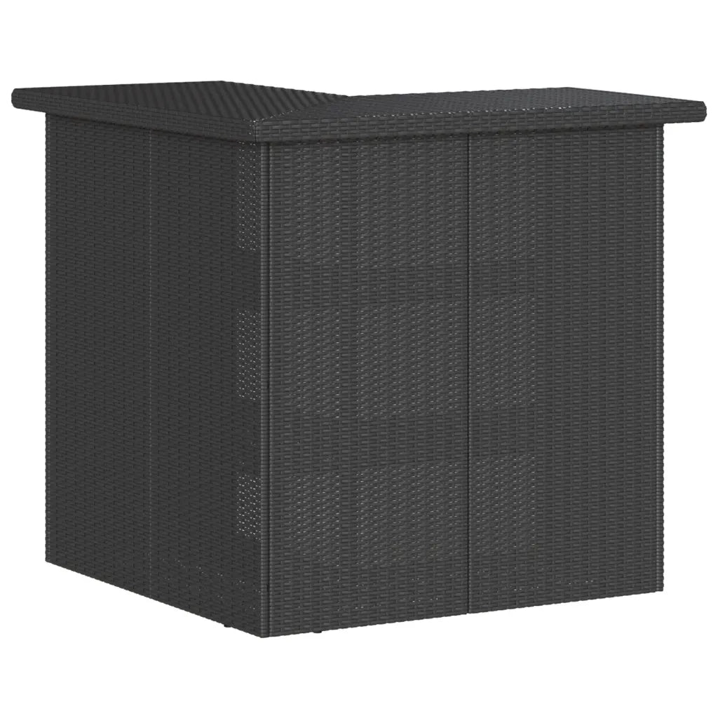 Set Bar da Giardino 3 pz con Cuscini in Polyrattan Nero 3261502
