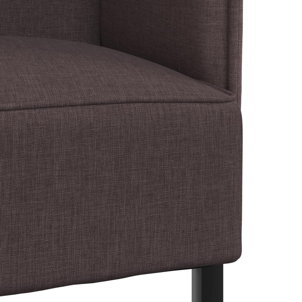 Divano alto Marrone scuro 109x56x121 cm Tessuto
