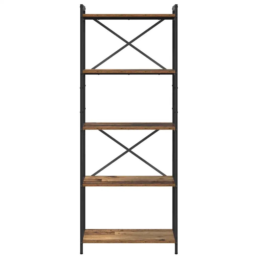 Libreria-Scaffale per Libri-Mobile di Stoccaggio Legno vecchio 60 x 30 x 155 cm Legno multistrato