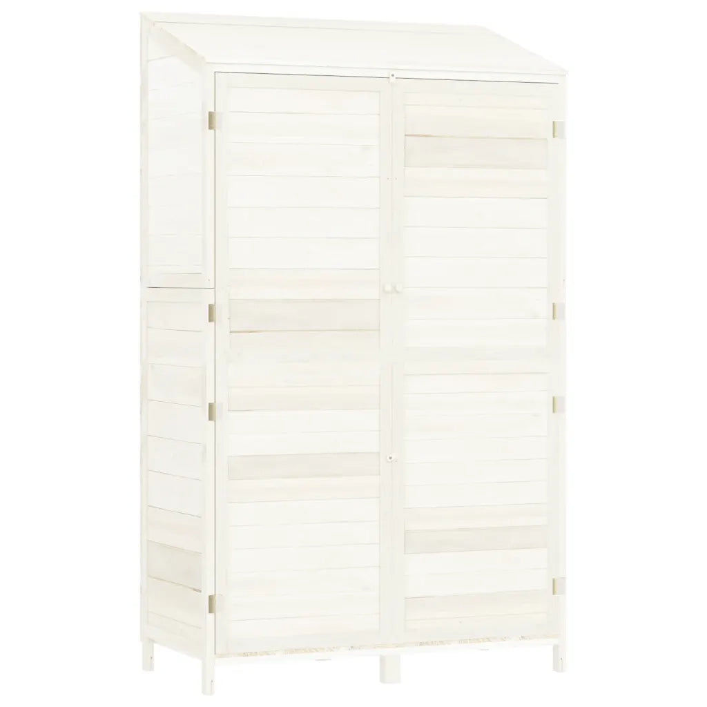 Capanno da Giardino Bianco 102x52x174,5 cm Legno Massello Abete CFW9738445