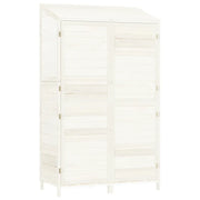Capanno da Giardino Bianco 102x52x174,5 cm Legno Massello Abete CFW9738445
