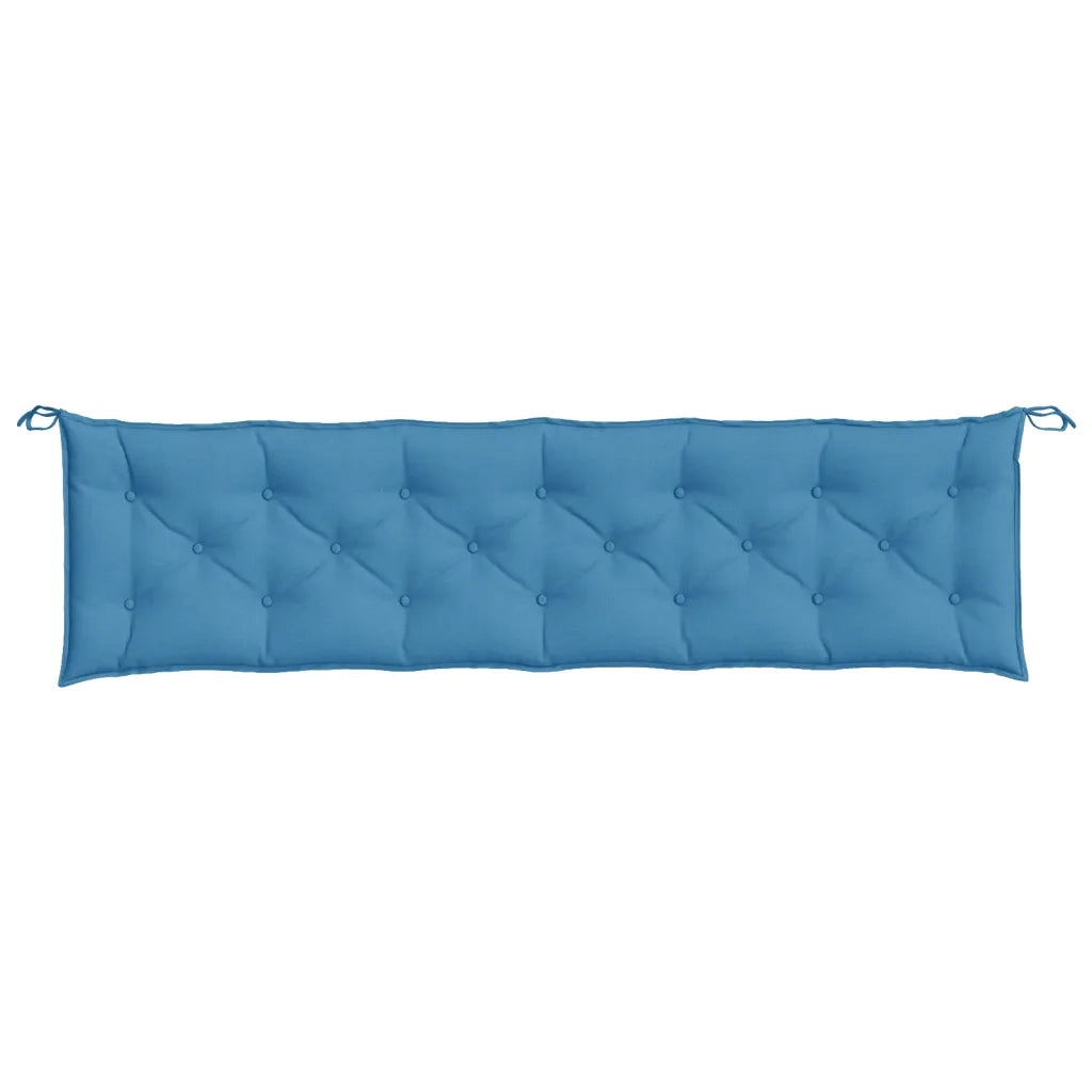 Cuscini Panca Giardino 2 pz-Set di 2 Cuscini per panchina da esterno Blu M¨¦lange 200x50x7 cm Tessuto