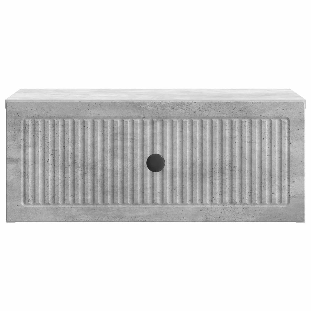 Armadio da Notte con cassetto Grigio Cemento 49 x 34,5 x 20 cm