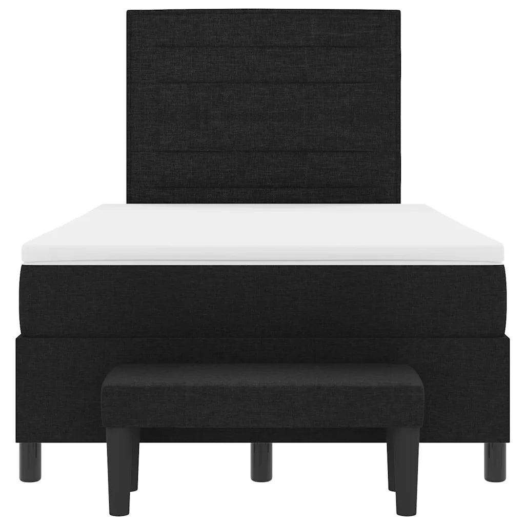 Letto a molle con testiera Nero 120 x 200 cm Tessuto 3343983