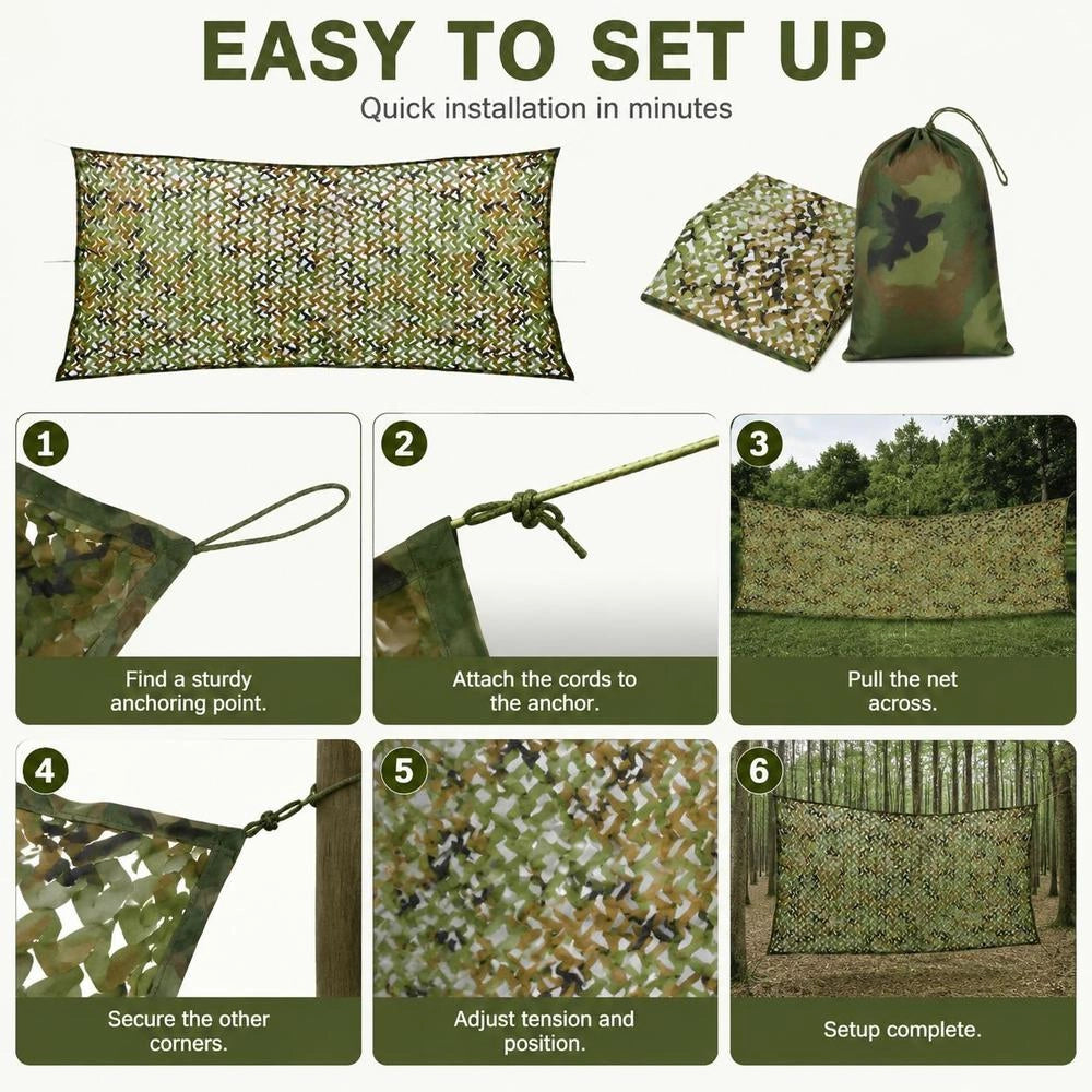 Camouflage Net With Storage Bag 1.5x3 M