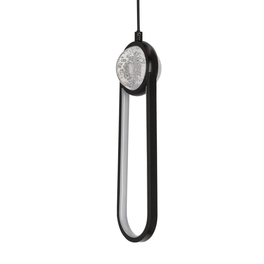 Lampada a sospensione LED Lacrima Candellux 15W nera 3000K 120cm