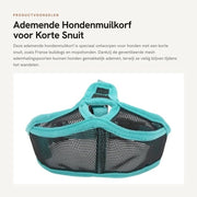 Portatile per cani con sistema di respirazione adattabile - Snout adattabile - Anti-bolso - Comfortevole - Mesh ventilato - Adatto per Bulldog Francese e Mopshond