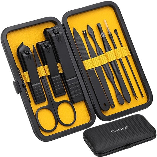 Set di Manicure e Pedicure Professionale - Strumenti per Unghie di Alta Qualità - Set da 10 pezzi