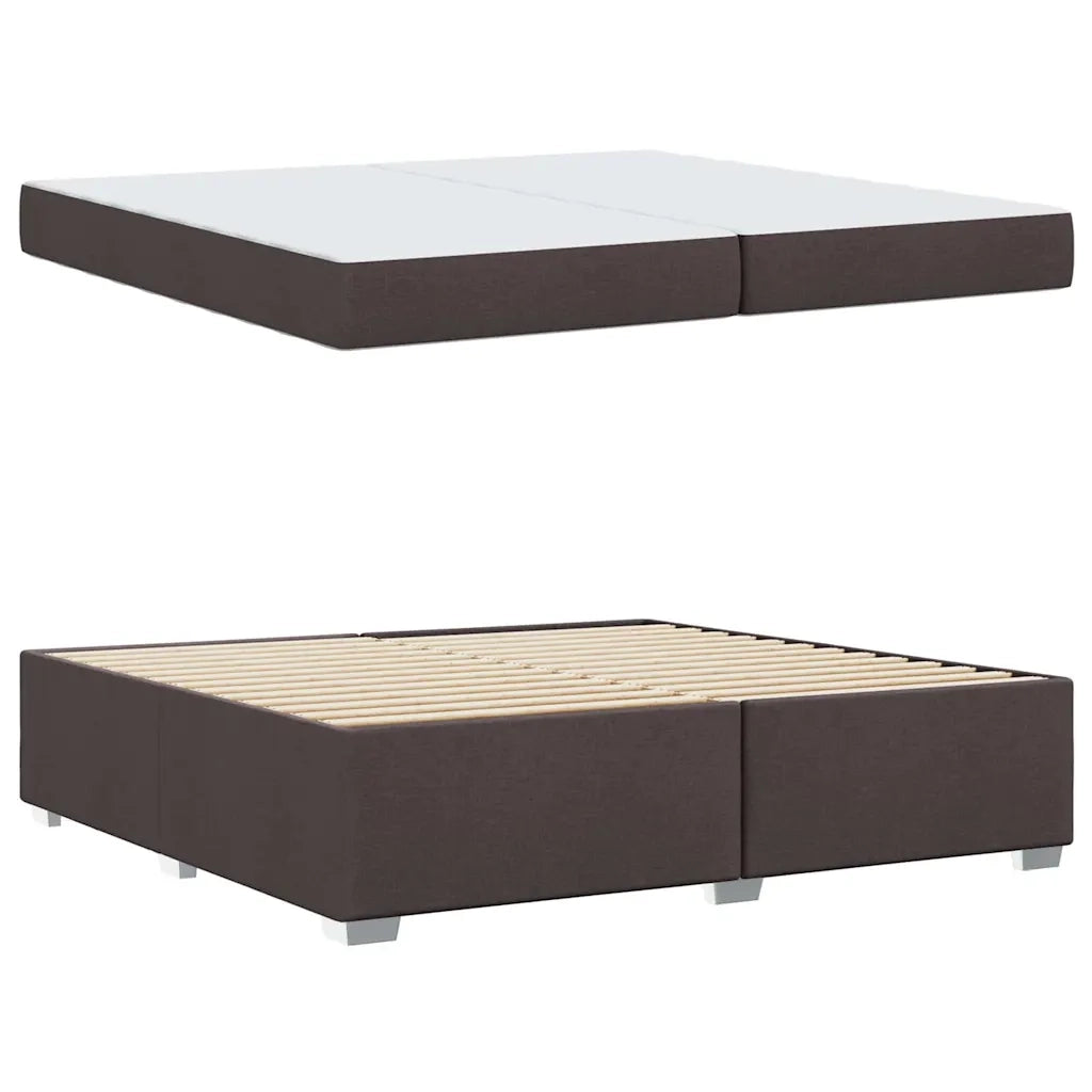 vidaXL Struttura del letto Marrone scuro 200 x 200 cm Tessuto
